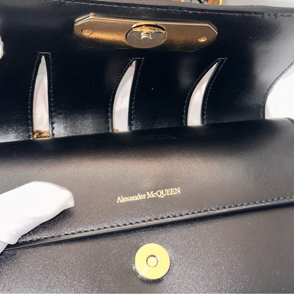 NWT Alexander McQueen The Slash Skull Jewel Clutch Bag - Black - Picture 7 of 12